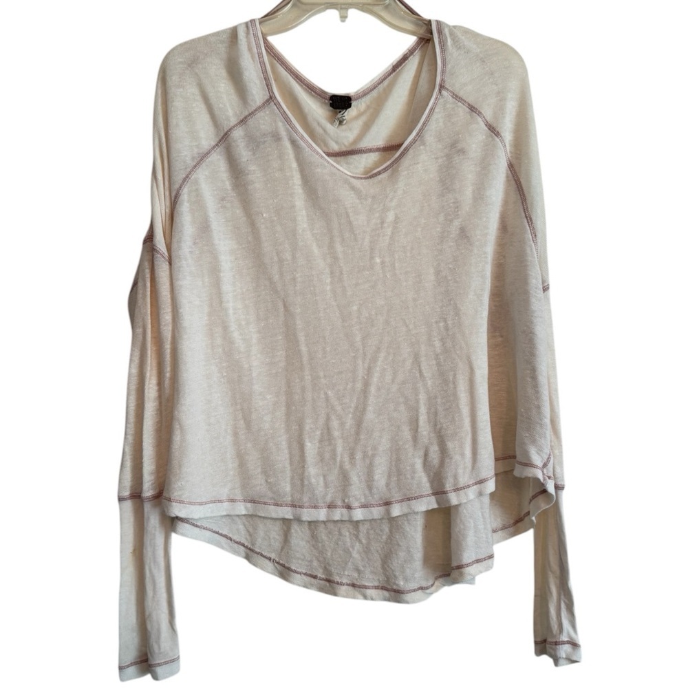 We The Free Pullover Oversized Long Sleeve Cream Top
